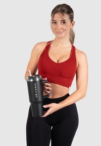Smilodox UNISEX STAHL TRINKBECHER 1,2 LITER FÜR SPORT, FITNESS, GYM - Drink bottle - schwarz