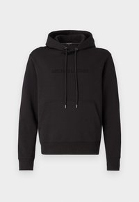 EMBOSSED LOGO HOODIE - Felpa con cappuccio - black