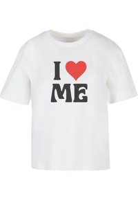I LOVE ME  - Tričko s potlačou - white