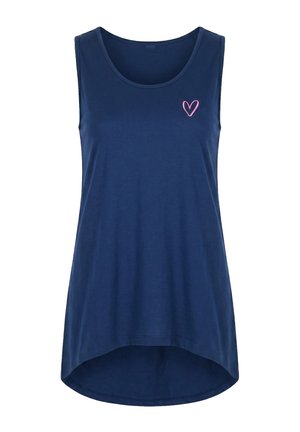 Angel of Style, LONG TOP, A-LINE, HEART EMBROIDERY - Top - dark blue