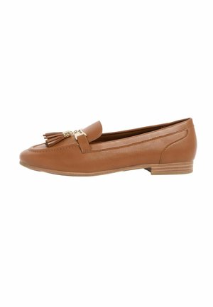REGULAR FIT - ALMOND TOE TASSEL WORKWEAR LOAFERS FIT - Chaussons - tan brown