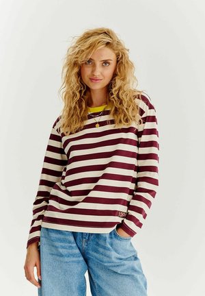 Top s dlhým rukávom - dark red
