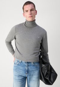 GANT CLASSIC ROLLERNECK - Vesta - dark grey melange