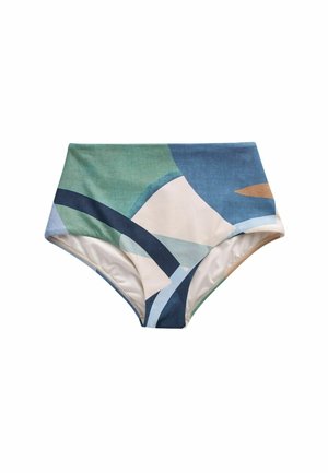 HIGH WAIST - Bikiniunderdel - blue abstract print