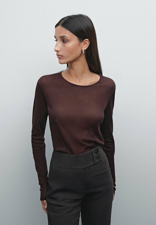 THIN  - Long sleeved top - bordeaux