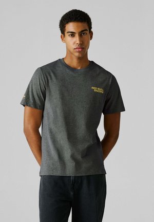 REFLECT LOGO TEE - Trükipildiga T-särk - dark grey marl