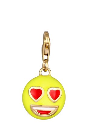 SMILING FACE HEART CHARM - Pendant - gold-coloured