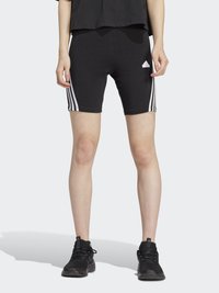 adidas Sportswear - FUTURE ICONS THREE STRIPES BIKER SHORT - Tamprės - black Miniatiūros vaizdas 1