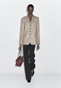Massimo Dutti FLECKED WITH BUTTONS - Blejzr - beige