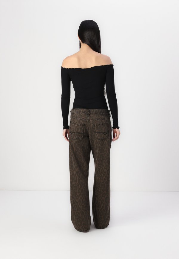 KAYLA LEOPARD - Relaxed fit jeans - chocolate4