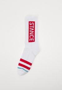 Unselected, white/red
