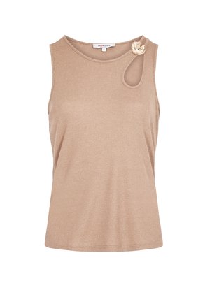 Morgan, MORGAN MORGAN JEWEL NECK TANK TOP - Top - taupe