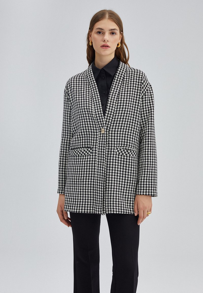 Touché Privé GINGHAM  - Lühike jakk - black