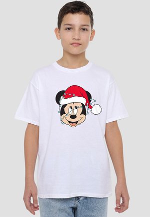 MICKEY MOUSE CHRISTMAS FAIRY LIGHTS WRAP - Print T-shirt - white