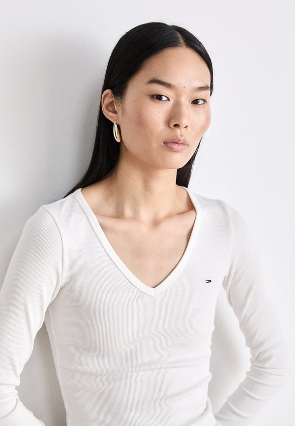 SLIM ESSENTIAL - Long sleeved top - ecru4