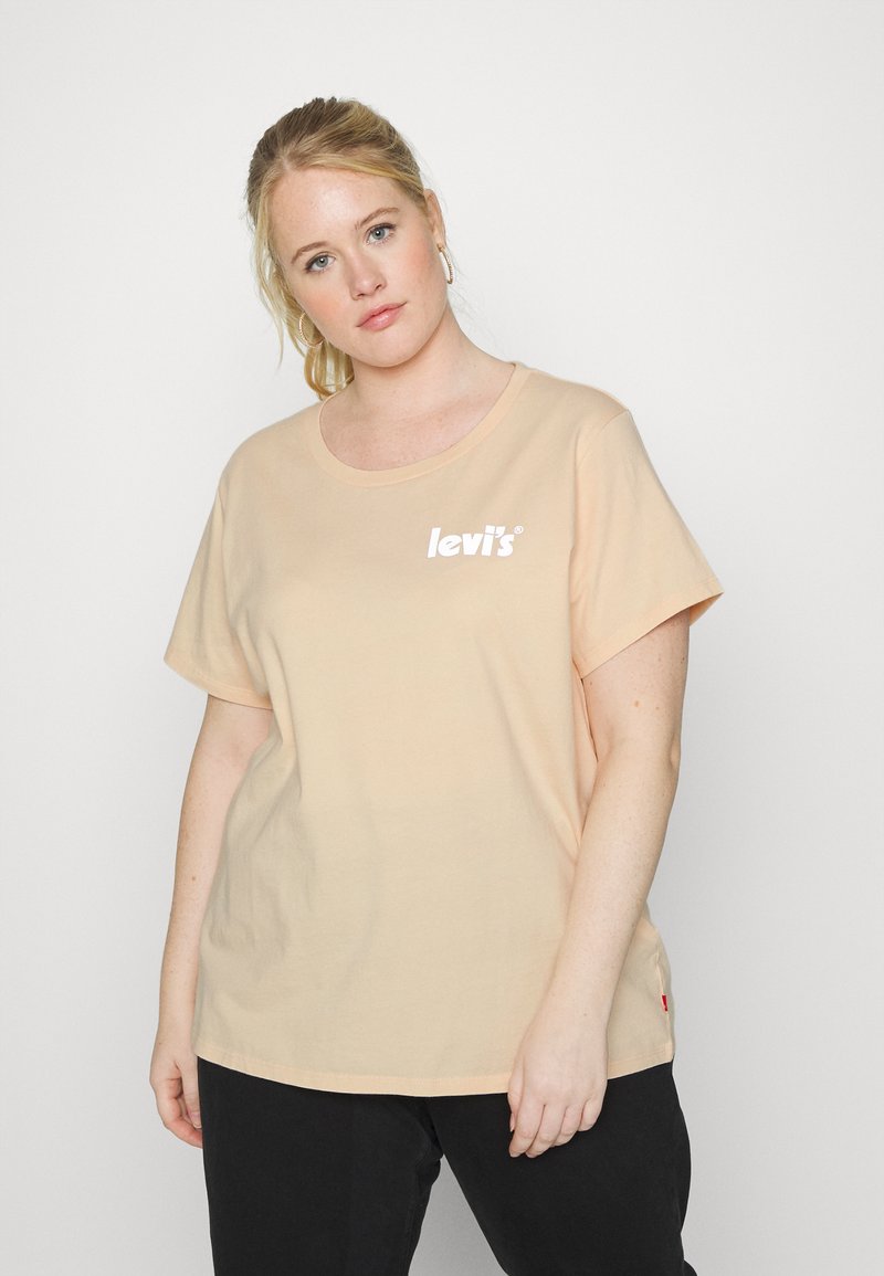 Levi's® Plus PERFECT TEE REFLECTIVE POSTER LOGO - T-shirt estampada - peach puree