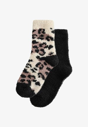 Next, COSY ANKLE SOCKS 2 PACK - Socken - black leopard print