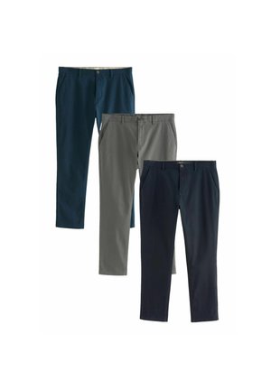 Next SLIM STRETCH 3 PACK - Chino - black grey navy blue