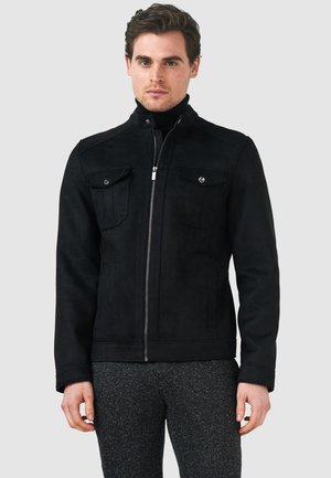 Faux leather jacket - schwarz