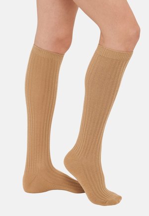 2 PACK - Chaussettes hautes - brown/beige