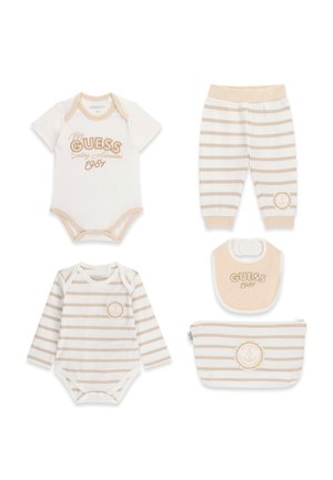 Guess BODIES, HOSEN UND LATZHOSEN-SET - Stoffhose - mehrfarbig beige