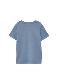 Korte mouwen, ronde hals T-shirt van zacht katoen in een lichtblauwe kleur, met een effen ontwerp en een gladde textuur.