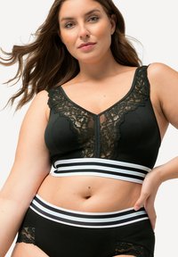 Ulla Popken STRIPE - Topp - black