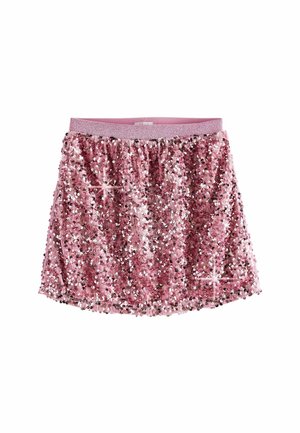 Next SEQUIN - REGULAR FIT - Minirock - pink velour