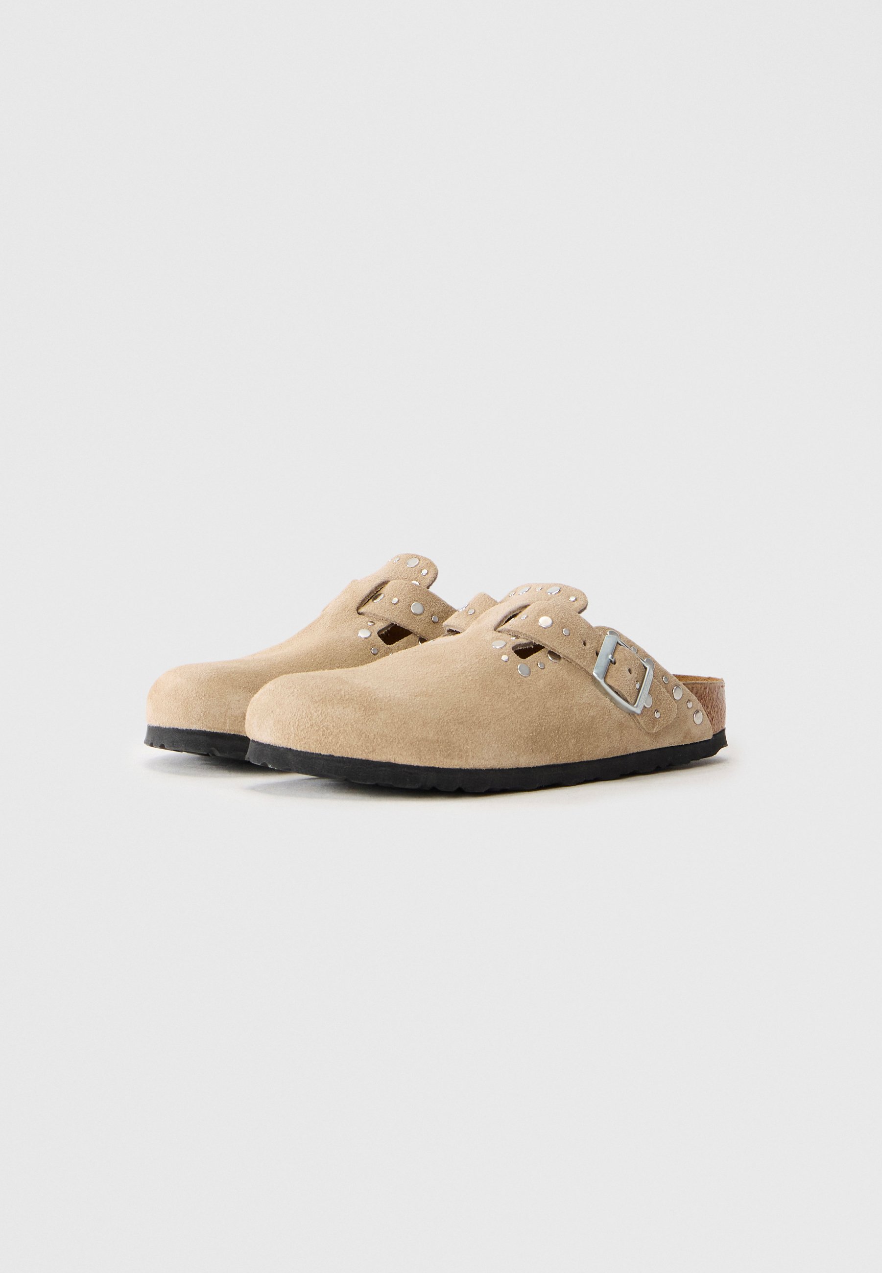 Birkenstock BOSTON RIVET LEVE TAUPES - NARROW - Saboţi - taupe/gri