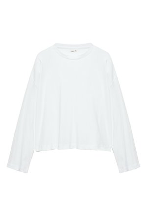 PULL&BEAR, LONG SLEEVE BOXY FIT - T-SHIRT - T-shirt à manches longues - white