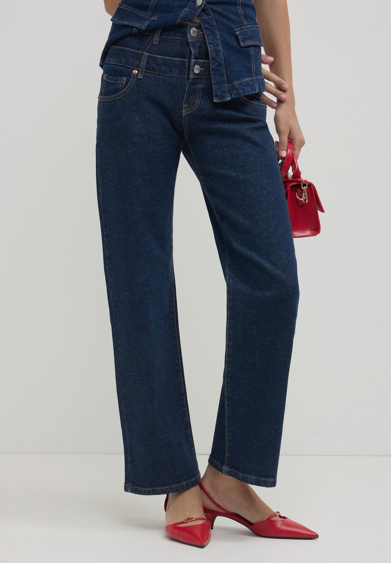 Calliope FASCIA DOPPIA - Jeans a sigaretta - blu