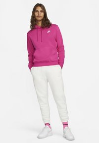 Nike Sportswear SPORTSWEAR CLUB FLEECE - Sweatshirt com capuz - active pink/active pink/white