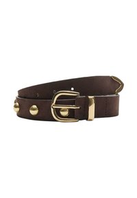 WITH STUDS   - Belt - mottled brown