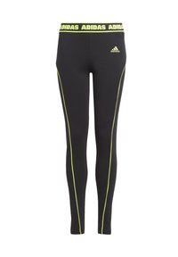 adidas Sportswear TIGHT - Leggings - black/lucid lemon
