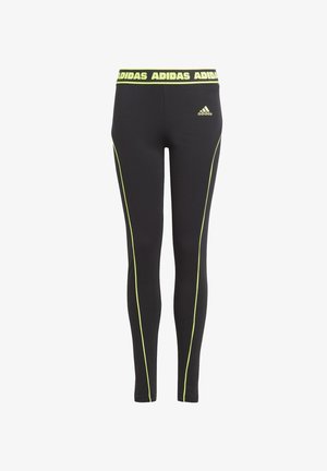 adidas Sportswear TIGHT - Leggings - black/lucid lemon
