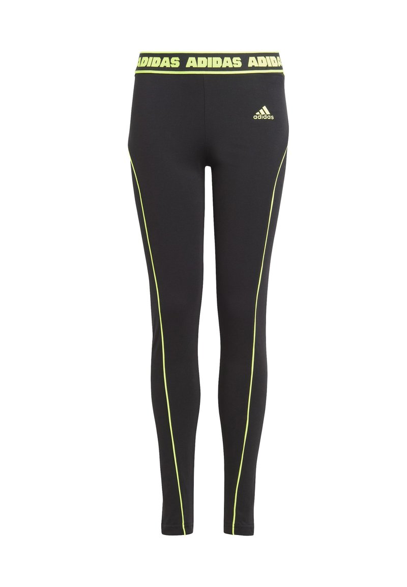 adidas Sportswear TIGHT - Leggings - black/lucid lemon