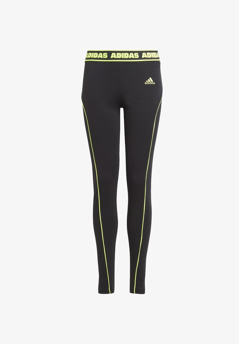 adidas Sportswear TIGHT - Leggings - black/lucid lemon