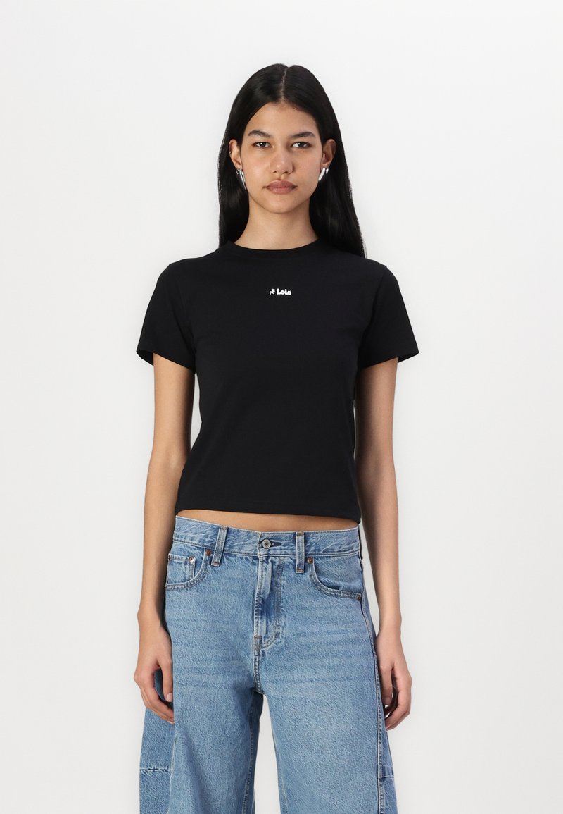 LOIS Jeans NEW EMMA CENTER - Základné tričko - black