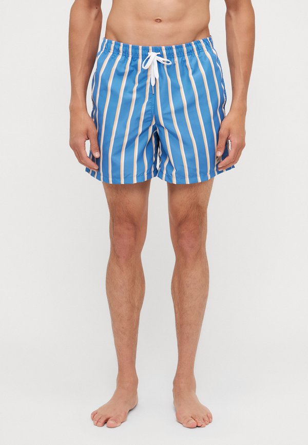 FINE STRIPE PRINTED SWIM TRUNKS - Swimming trunks
