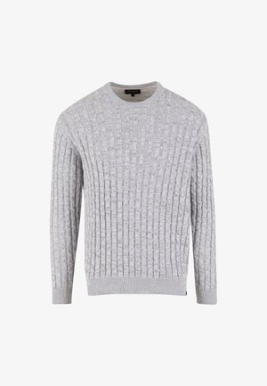 Hallitus halli kudum, millel on soonikkoes, ümar kaelus ja pikad varrukad. Omab peent vertikaalset mustrit ja kontrastset ääreosa.