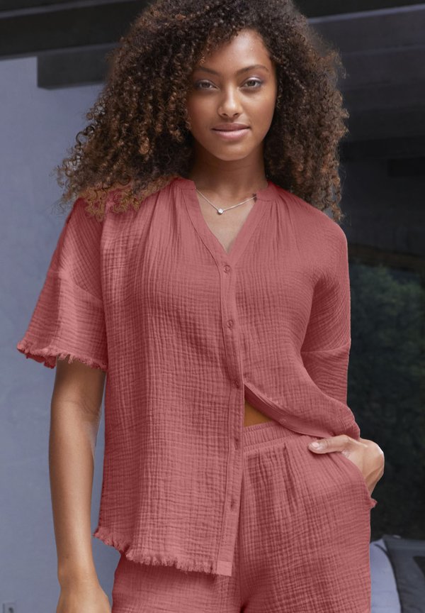 Nachtwäsche Shirt - rostrot