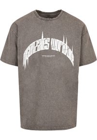 MJ Gonzales HIGHER THAN HEAVEN WITH ACID WASHED HEAVY - T-shirts med print - asphalt