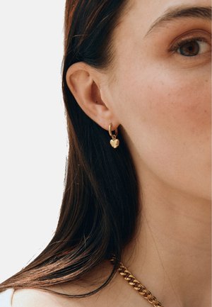 BARLEY HEART HOOPS - Earrings - gold-coloured