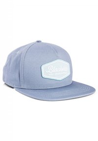 Light blue cap with a structured crown, flat brim, and front patch displaying "Blacksky" in white embroidery. Fabric is smooth and durable.