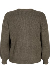 Zizzi Kardigán - dusky green mel.