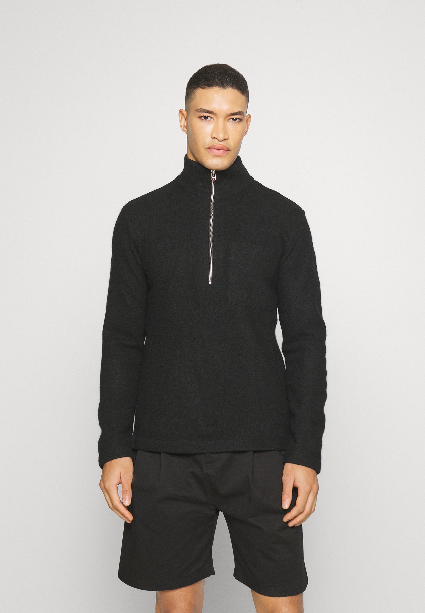 Jack & Jones Pullover Full Zip a collo alto Black da Uomo