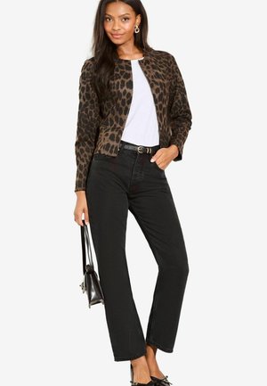 REGULAR FIT ANIMAL PRINTED COLLARLESS  - Bleiseri - brown