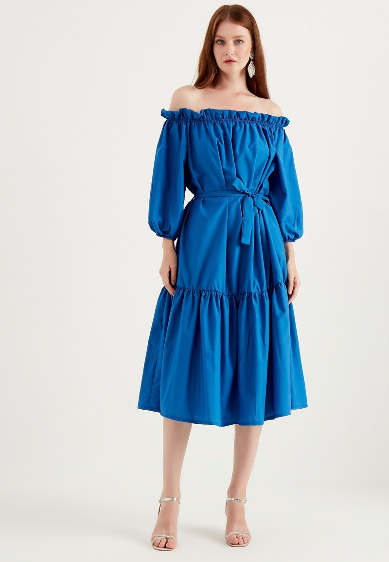 Herita BALLOON SLEEVE - Vardagsklänning - blue