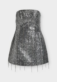 KAROLINE TASSEL MINI DRESS - Robe de soirée - black silv