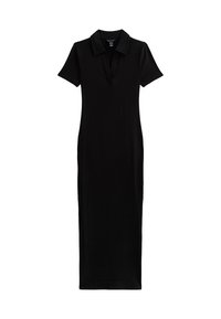 New Look STRETCH COLLARED MIDI - Tubino - black
